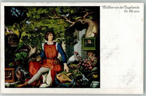 Walther von der Vogelweide mit einem Falken von Ed. Ille Serie 248 Nr. 4424 Verlag FPhG