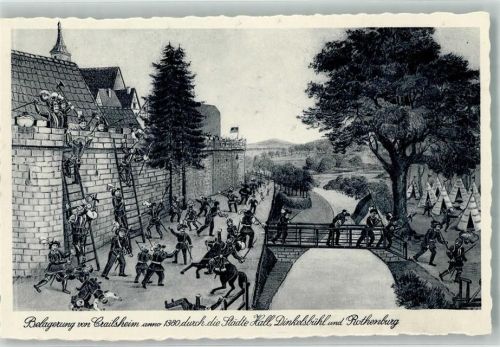 Crailsheim Belagerung der Stadt im Jahre 1830 durch die Städte Hall Dinkelsbühl und Rothenburg
