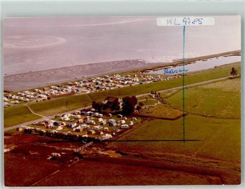 Burhave Fliegeraufnahme Strichr auf der Bildseite Ort handschriftlich Foto Original aus Archiv eines Ansichtskartenverlags
