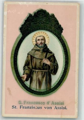 Assisi Prägedruck St. Franziscus von Assisi in Mönchskluft