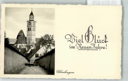 Überlingen Kirche St. Nikolaus Neujahr Glückwunsch