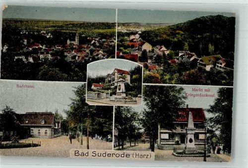 Bad Suderode Kriegerdenkmal marktplatz Badehaus