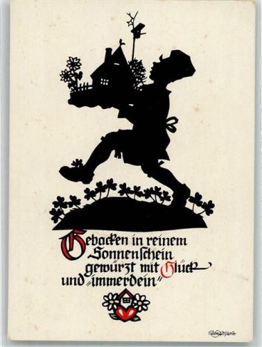 Poesie Kleeblätter Haus Scherenschnitt
