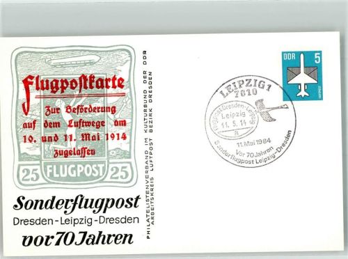 Leipzig Sonderflugpost vor 70 Jahren Flugzeug Sonderstempel