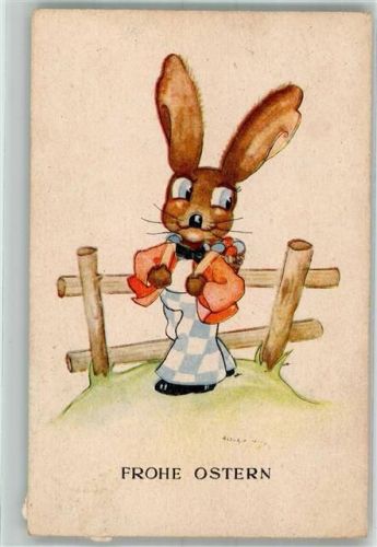 1955 Hase vermenschlicht Herma Karte Nr. 26/4/11