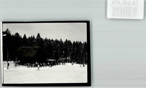 Sand Winter Schlepplift Ort handschriftlich Foto Original aus Archiv eines Ansichtskartenverlags