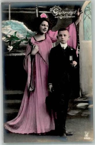 Rotophot Serie 2322-5 Engel Junge Bibel handkoloriert