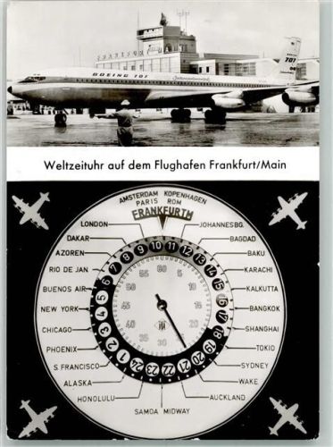 Frankfurt 1964 Weltzeituhr Boeing 707