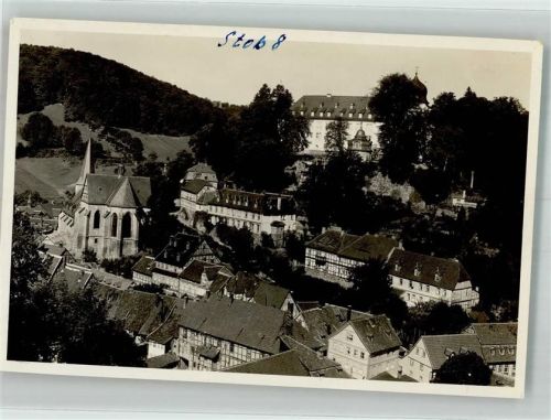Stolberg Schloss und Sankt Martini Kirche Ort handschriftlich