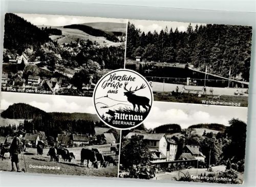 Altenau 1967 Schwimmbad Beruf Hirte Damenkapelle Konzertgartenhalle