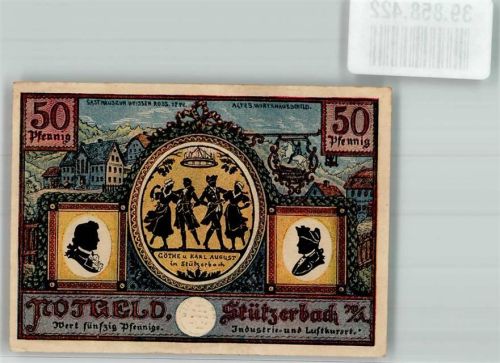 Stützerbach 1921 50 Pfennig ehem. Jagdschloss