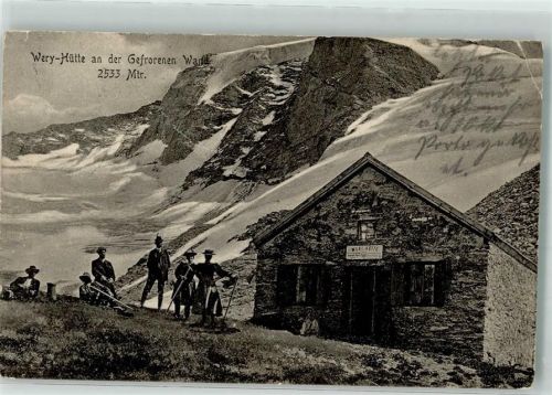 Wery-Hütte an der Gefrorenen Wand Berghütte 1907 Gebrauchsspuren