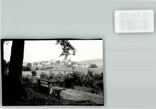 Thurmansbang Parkbank mit Blick auf den Ort Foto Original aus Archiv eines Ansichtskartenverlags Ort handschriftlich