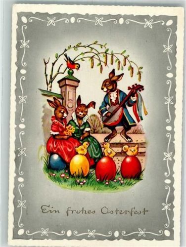 1959 Hasenfamilie vermenschlicht Gitarre