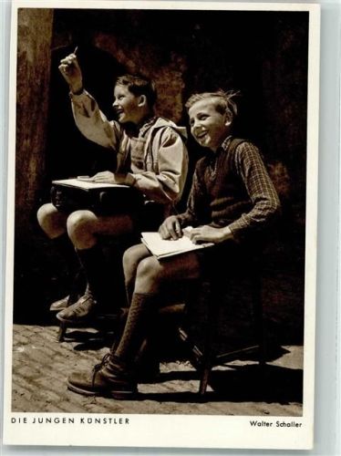 Zwei malende Jungs Fotograf Walter Schaller Photo Porst Werbung
