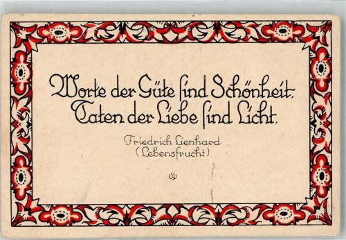 Spruchkarten von Friedrich Lienhard