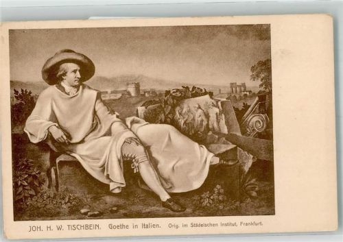 1905 Dichter in Italien Gemälde von Tischbein auf AK Verlag Edm. von König Nr. 2076