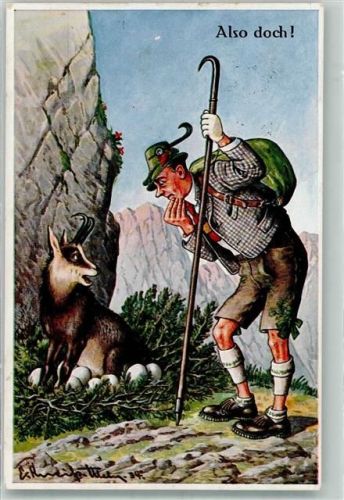 WK II Gemse Wolperdinger Eier Emil Köhn Kunstverlag H. 183