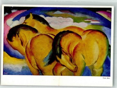 Franz Marc : Gelbe Pferde Expressionismus