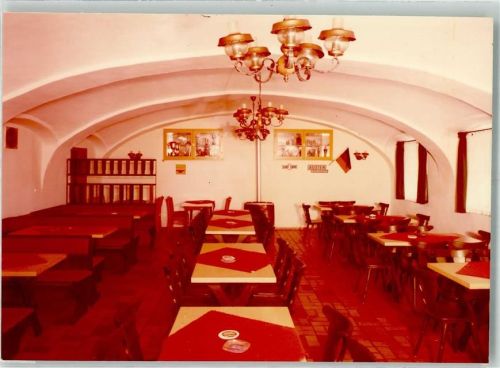 Lam Gasthaus Aldersbacher Hof Gaststube Foto Original aus Archiv eines Ansichtskartenverlags Ort handschriftlich