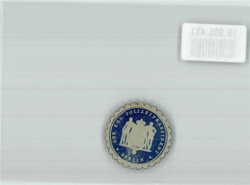 Berlin Mitte Königlicher Polizeipräsident Wappen