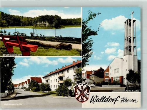 Walldorf Bruchwiesen-See Waldenserstraße Kath. Kirche Christkönig