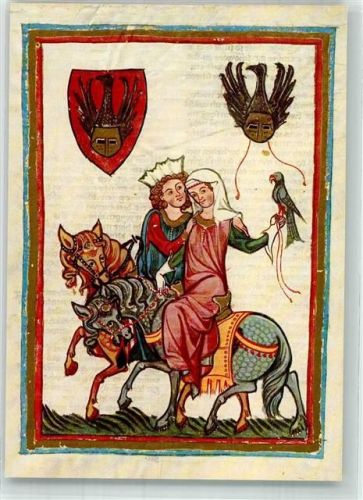 Herr Werner von Teufen Pferde Frau Falke Wappen