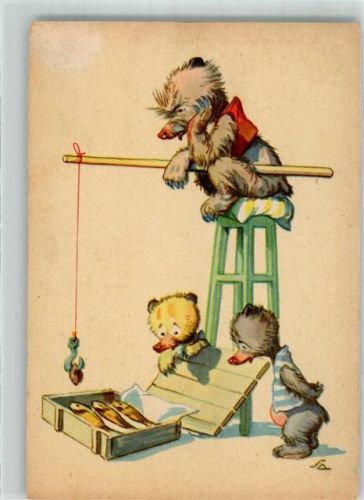 sign. Salac A.L. Humor Teddybär Nr. 1120