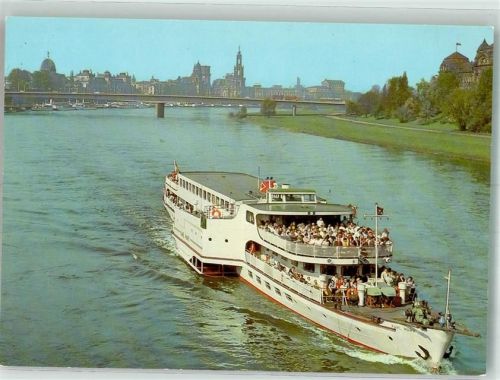 Dresden Raddampfer Karl Marx der Weißen Flotte Fotograf Thienel VEB Bild und Heimat
