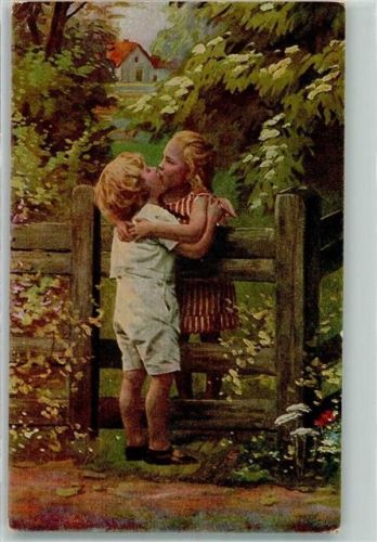 1918 PFB Deutsche Meister Nr. 6144 sign. Orloff Kinderpoesie Küsse