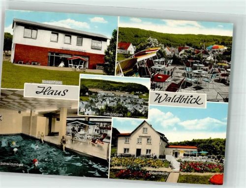 Schönbach Gasthaus Pension Haus Waldblick Schwimmbad