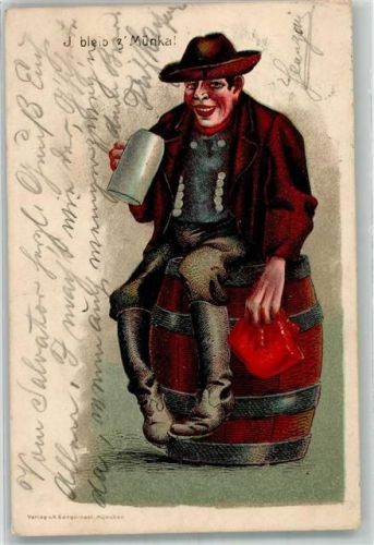 1902 Humor I bleib z`Münka Bierkrug