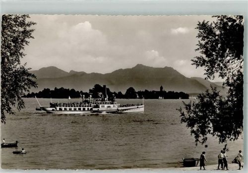 Gstadt Raddampfer vor der Fraueninsel