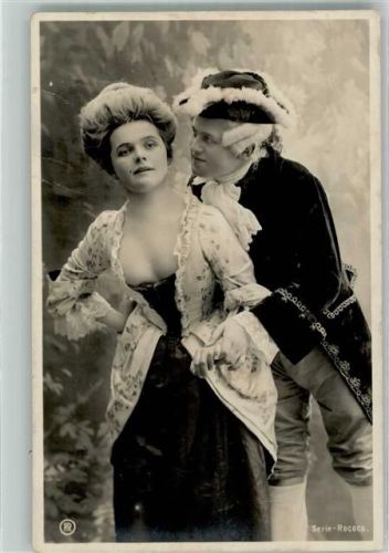 1906 Mann und Frau in Kleidung aus der Rokokozeit Rotophot