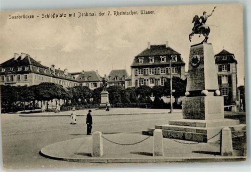Saarbrücken Denkmal der 7. Rheinischen Ulanen Schlossplatz