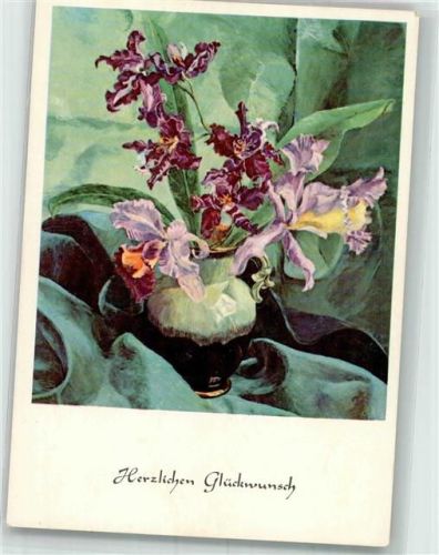 sign. Pasche Orchideen Dennoch-Verlag Kunst der Mund- und Fuss-Sachaffenden Nr. 824
