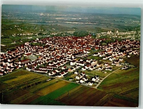 Lauffen Fliegeraufnahme des Ortes Foto Original aus Archiv eines Ansichtskartenverlags Ort handschriftlich