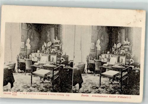 Berlin Mitte Lichtdruck Knackstedt & Näther 703 Arbeitszimmer Kaiser Wilhelm I
