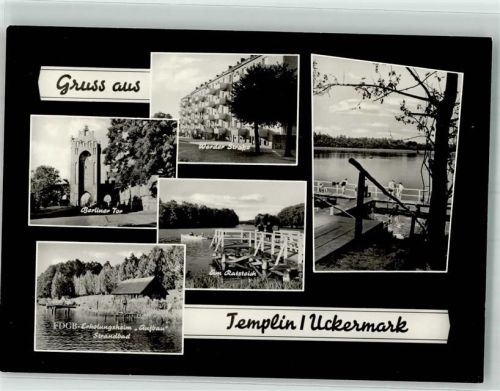 Templin 1963 Pension FDGB Aufbau Schwimmbad Werder Straße Berliner Tor