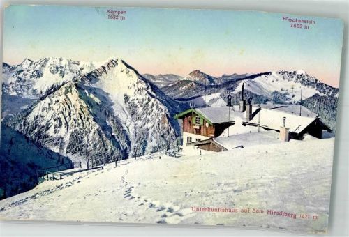 Tegernsee Winter Unterkunftshaus auf dem Hirschberg