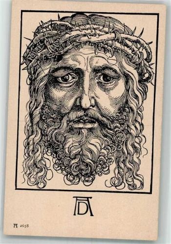 Portrait Jesus mit Dornenkrone Verlag Ackermann Nr.2658 Serie 256