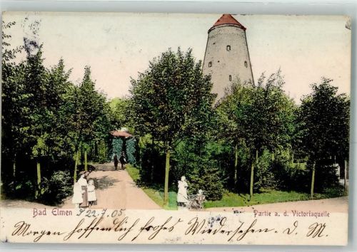 Bad Salzelmen 1905 Aussichtsturm Victoriaquelle Bad Elmen