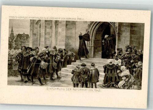Hildesheim Rathaus Fresco Gemälde Einführung der Reformation