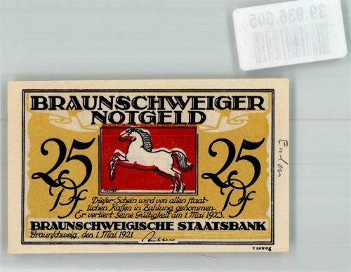 Braunschweig 1923 25 Pfennig