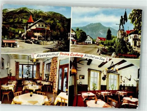82431 W8113 Kochel a. See - Gasthaus Prinz Ludwig Denkmal