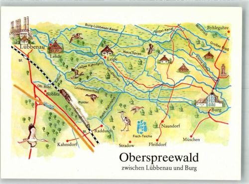 Lübbenau Landkarte Oberspreewald