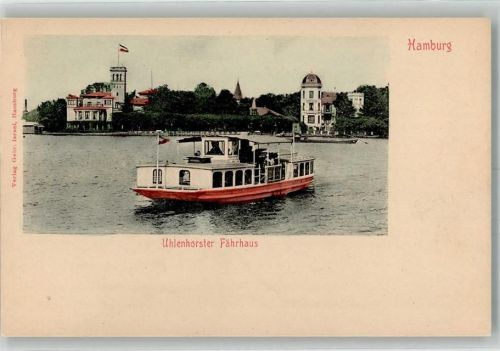 Hamburg Fahrgastschiff vor dem Uhlenhorster Fährhaus