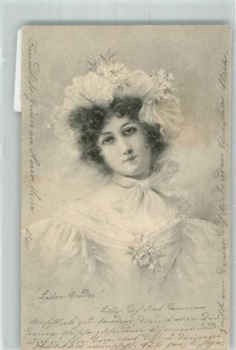 1900 Frau Hutmode
