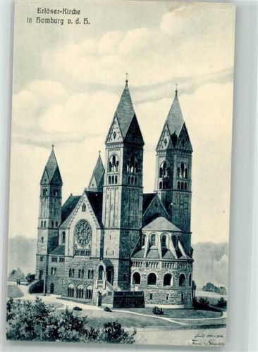 Bad Homburg Erlöser- Kirche sign. Schwechten, Franz