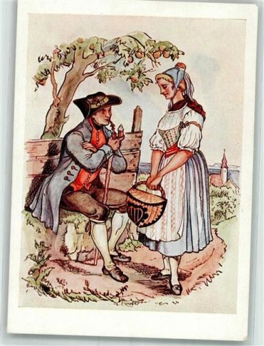 sign. Eggert, Benno Mann und Frau in schwäbischer Tracht aus der Donaugegend um 1830